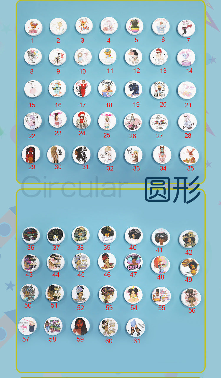 Wholesale Silicone Printed Pattern Beads